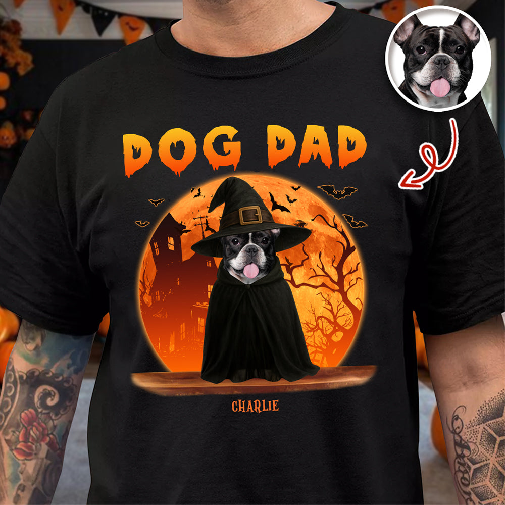 Dog Mom Dark Night - Custom Dog Halloween Photo Dark Shirt Gift For Dog Lovers CH07 899438