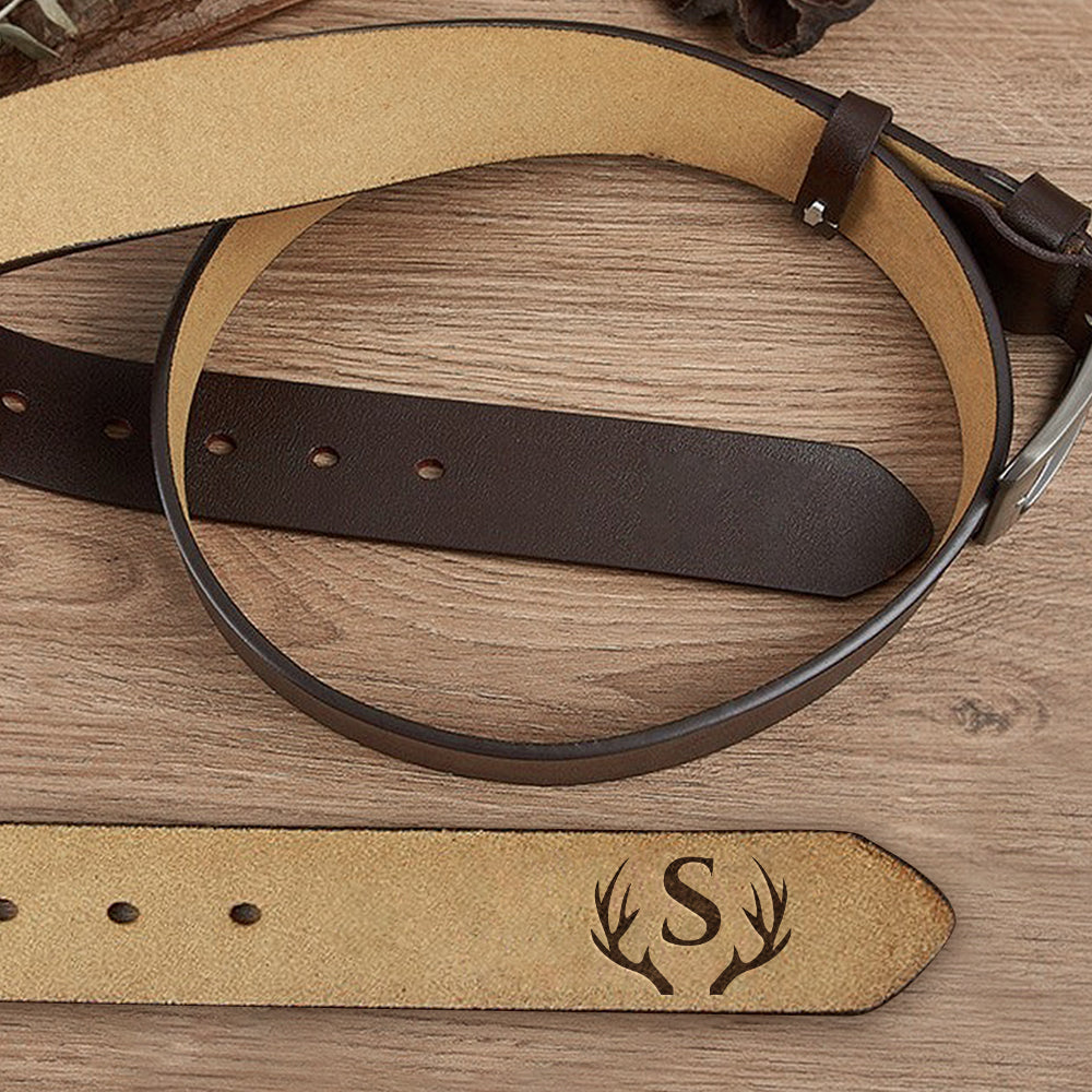 Personalized Name Engraved Leather Belt, Gift For Boyfriend, Husband, Golfer, Unique Golf Enthusiast Gift HO82 900848