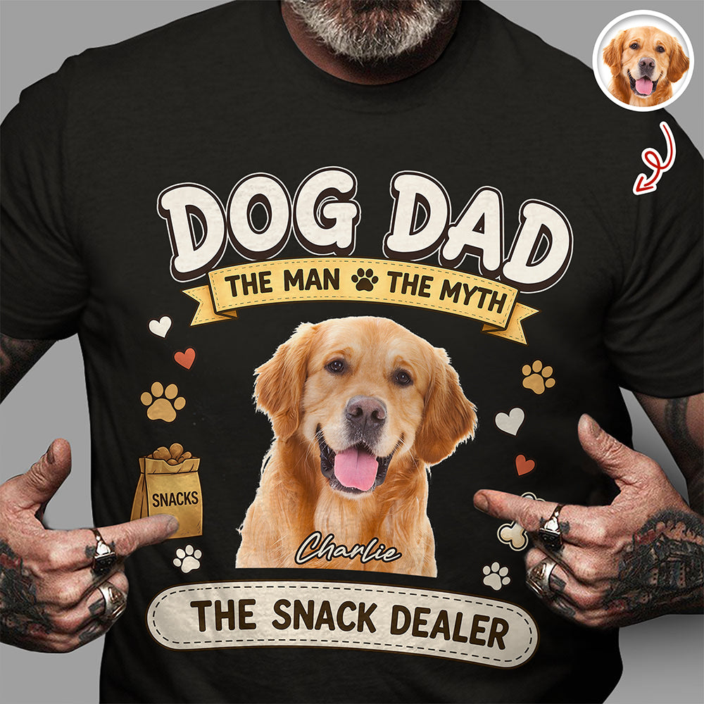 Personalized Dog Dad The Man The Myth The Snack Dealer Dark Shirt Gift For Dog Lovers HO82 902606