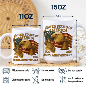 United States Of America 250th Anniversary White Mug HA75 898046