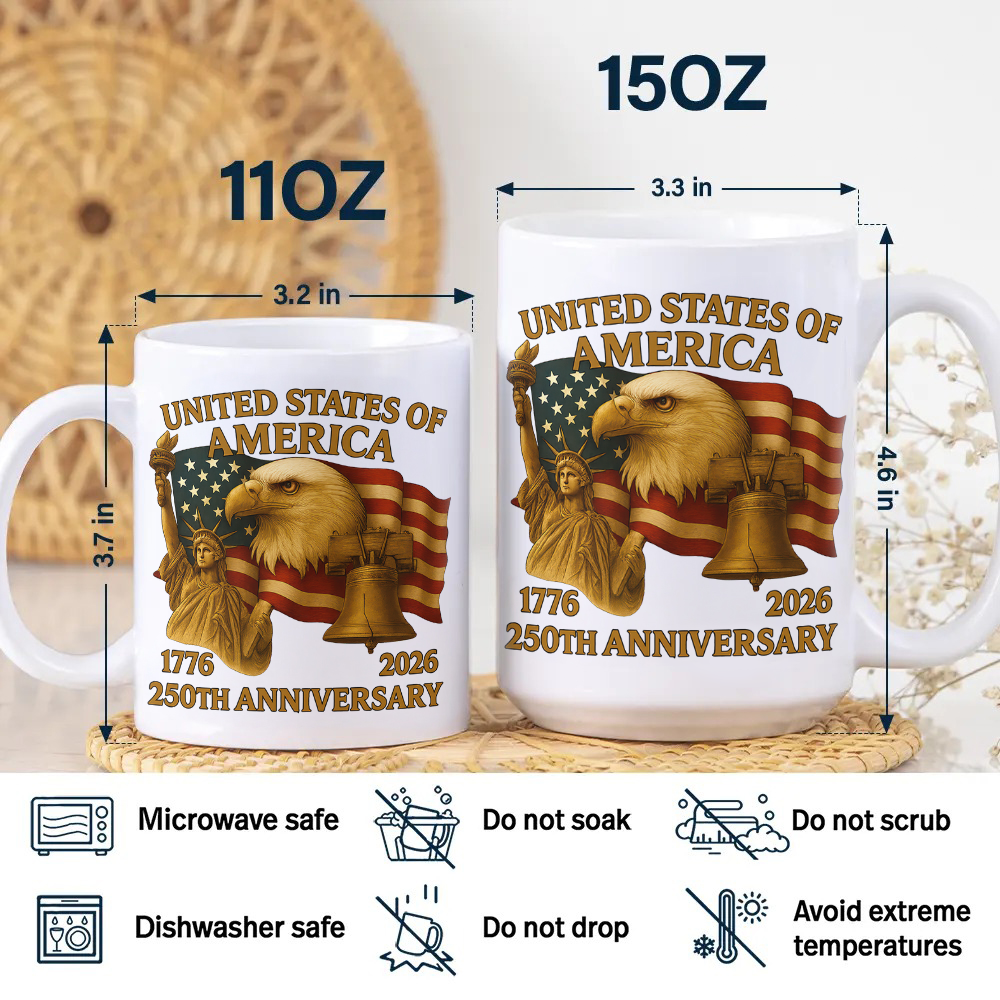 United States Of America 250th Anniversary White Mug HA75 898046