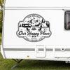 Custom Family Name Happy Campers RV Decal Sticker Camping Family Gift LM32 669487