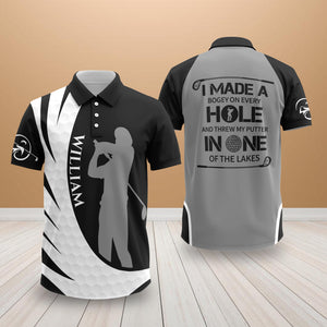 Personalized I Made A Bogey On Every Hole Funny Golf Polo Shirt, Simple Golf Shirt Design With Sayings HO82 900822