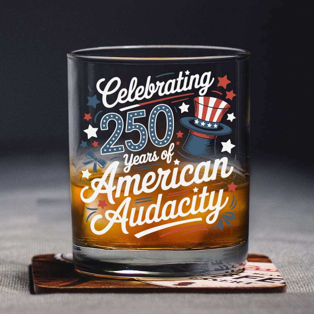 250 Years America 250th Anniversary USA 4th of July Whiskey Glass HO82 894814