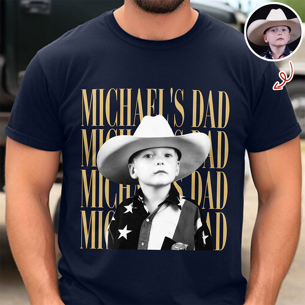 Personalized Vintage Photo Dad, Mom, Grandpa, Grandma Family Dark Shirt HA75 921402