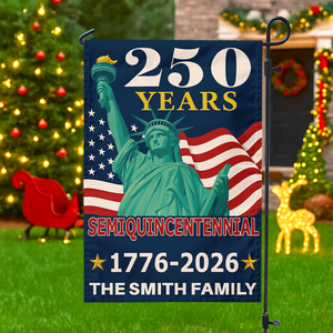Custom Family Name 250 Years America 1776-2026 Semiquincentennial Garden Flag HA75 898324
