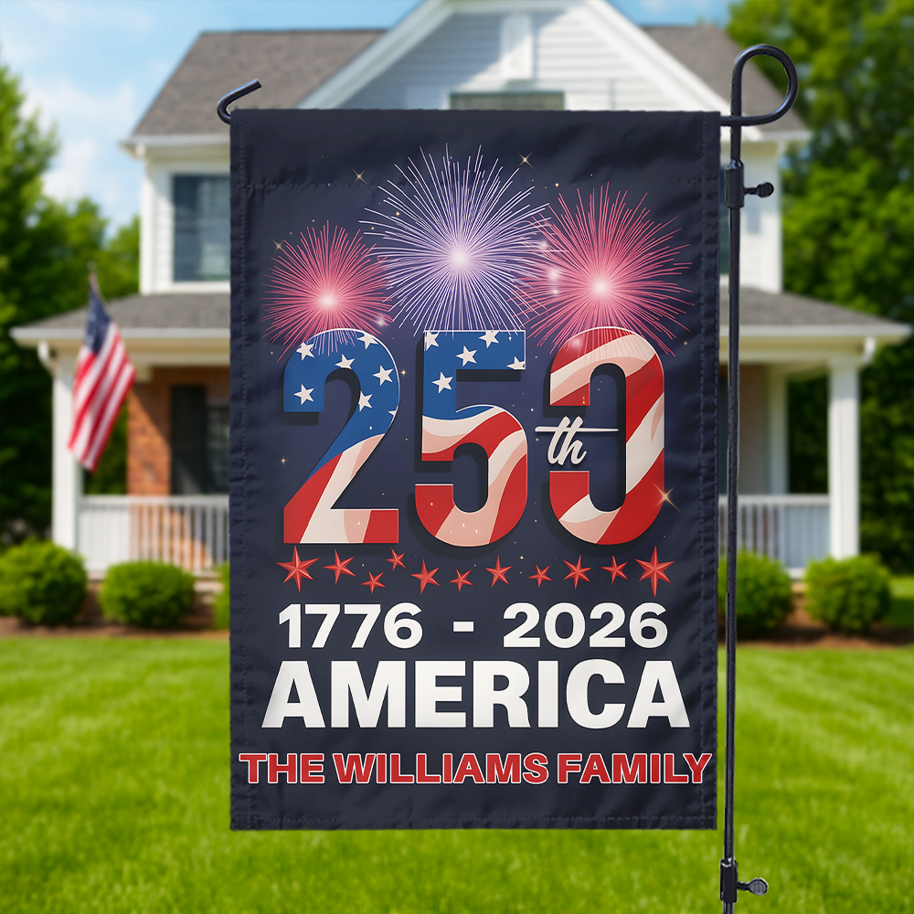 Personalized Custom Family Name 250th America Garden Flag TH10 896551