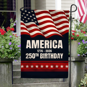 America 1776 - 2026 250th Birthday Garden Flag TH10 896035