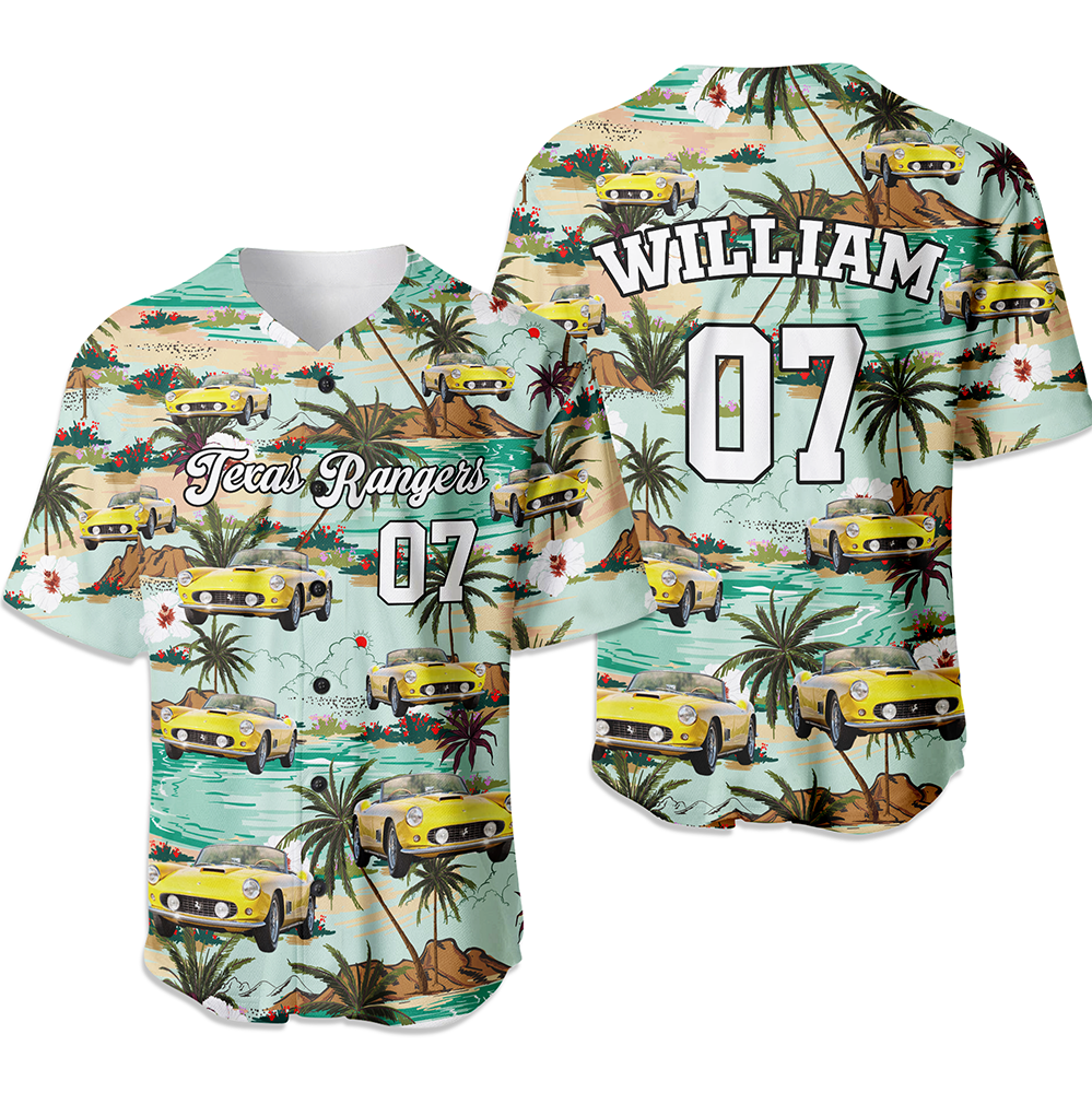 Custom Car Photo Authentic Hawaiian Baseball Jersey Shirt HO82 894258
