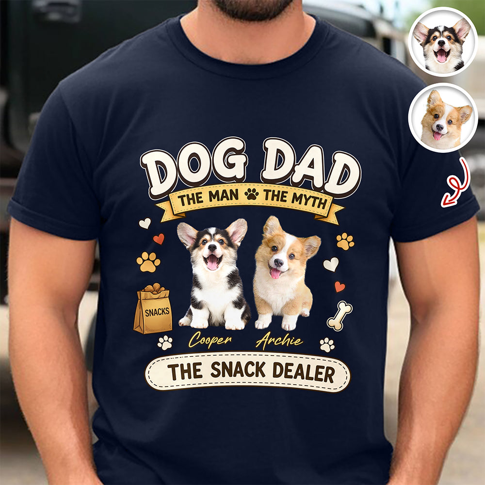 Personalized Dog Dad The Man The Myth The Snack Dealer Dark Shirt Gift For Dog Lovers HO82 902606