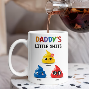 Mommy's Little Sh*ts Personalized White Mug Funny Gift For Family CH07 895286