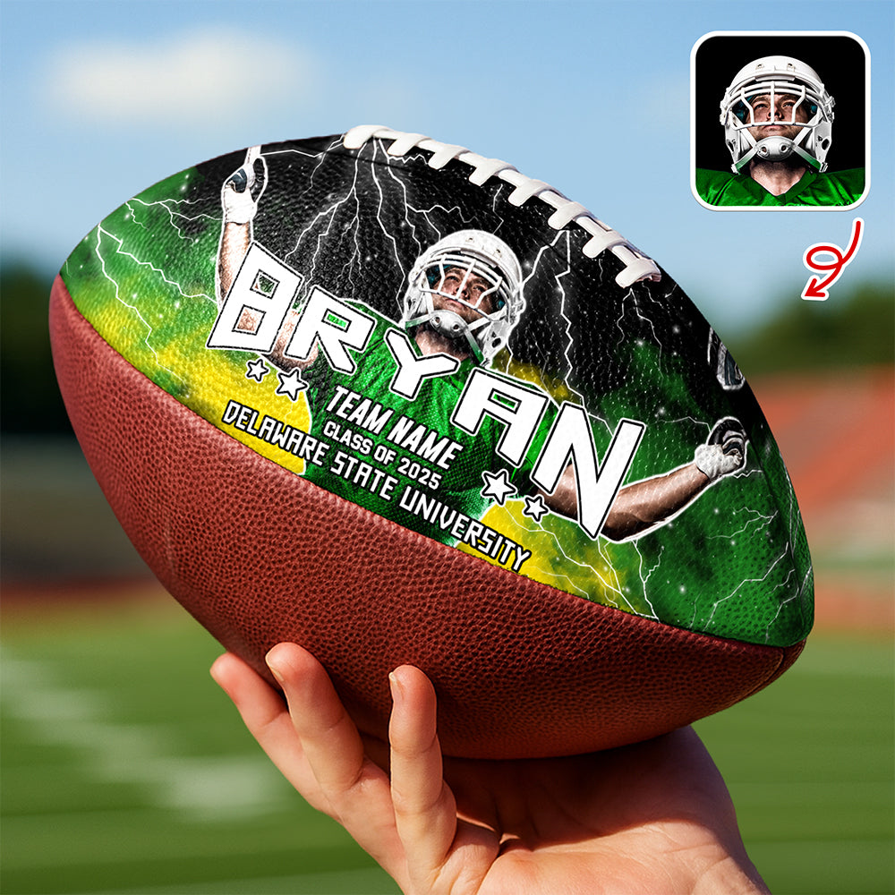 Custom Photo, Text And Color Football Ball Gift For Football Lover CH07 895516
