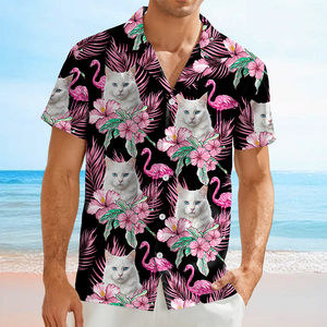 Custom Funny Photo Cat Flamingo Hawaii Shirt Summer Gift HA75 892228