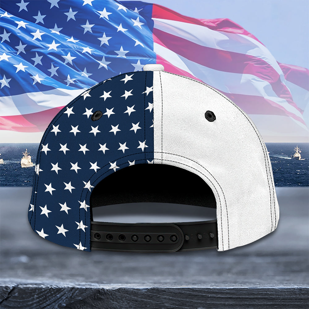 Custom Dog Cat Photo Dad America Flag Classic Cap Father's Day Gift HA75 921412