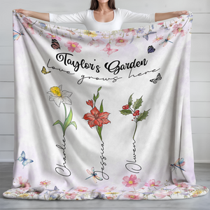 Personalized Gift Mother's Garden Love Grows Here Mother's Day Blanket LM32 893149