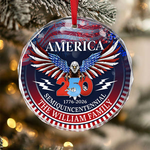 250 Years America Semiquincentennial Personalized Glass Ornament HA75 898538