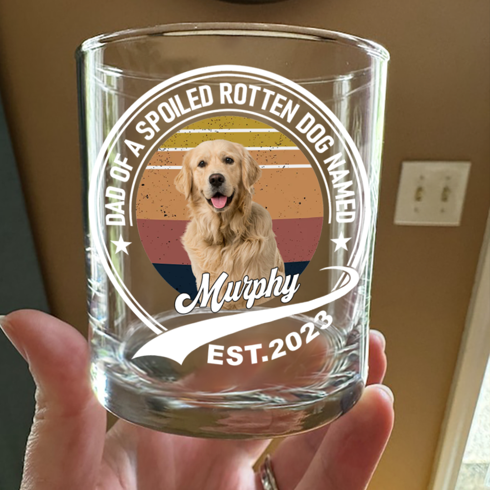 Custom Photo This Human Belongs To Pet - Personalized Whiskey Glass CH07 895492
