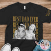 Personalized Vintage Photo Best Dad Mom Ever Short Sleeve Print Shirt HA75 921588