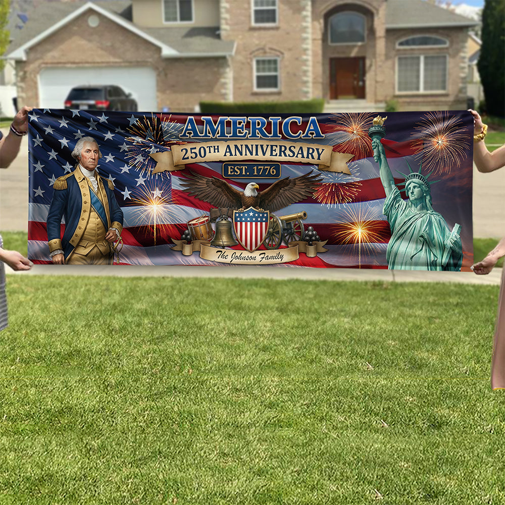 Personalized America 250th Anniversary Patriotic 2026 Banner HO82 901616