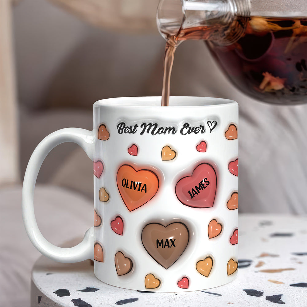 Custom Name Best Mom Ever 3D Inflated Effect Mug Gift For Mother's Day TH10 898985
