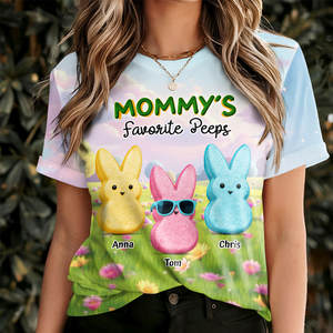 Personalized Grandma's Favorite Peeps Easter 3D Shirt Gift For Mom, Grandma HA75 891954