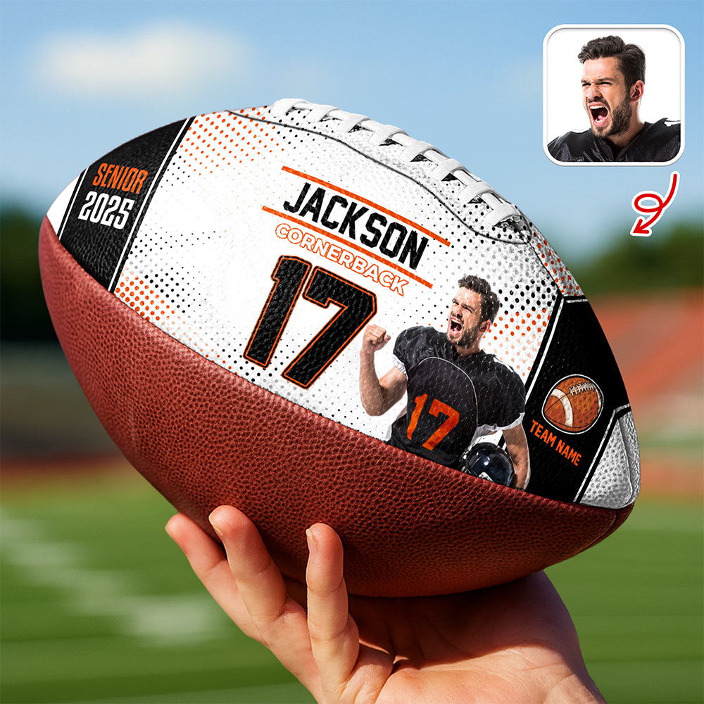 Custom Photo, Text & Colors Football Ball Gifts For Football Lovers CH07 895702