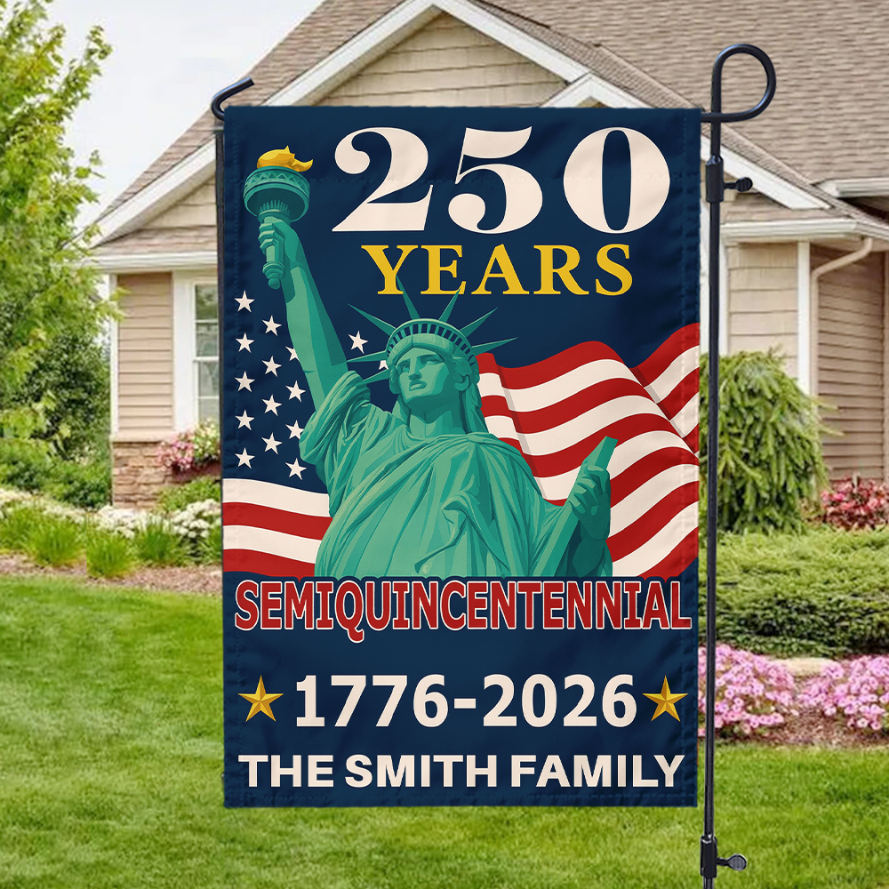 Custom Family Name 250 Years America 1776-2026 Semiquincentennial Garden Flag HA75 898324