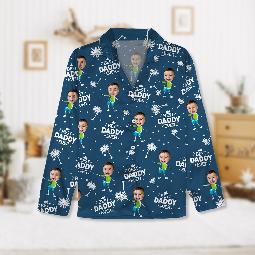 Custom Photo Best Dad Ever Gift For Dad Pajamas TH10 894029
