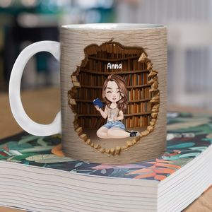 Just A Girl Who Loves Books Personalized 3D Effect Mug Gift For Books Lover CH07 896518