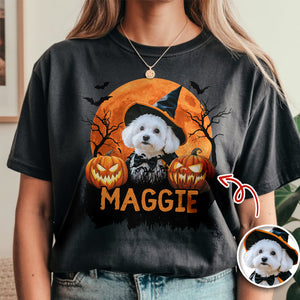 Custom Halloween Dog Photo Comfort Shirt Spooky Season Shirt Dog Lovers Halloween Gift CH07 899430