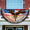 Custom Family Name God Bless America Non-Pleated Fan Flag HA75 898804