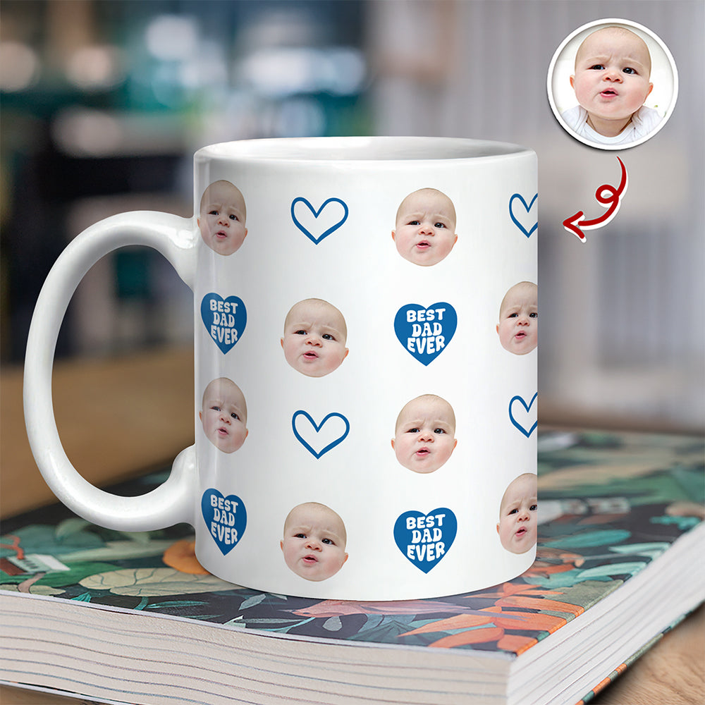 Custom Face Photo Best Dad Ever Mug Father's Day Gift LM32 669143