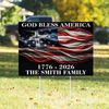 Custom Family Name God Bless America Garden Yard Sign TH10 896365