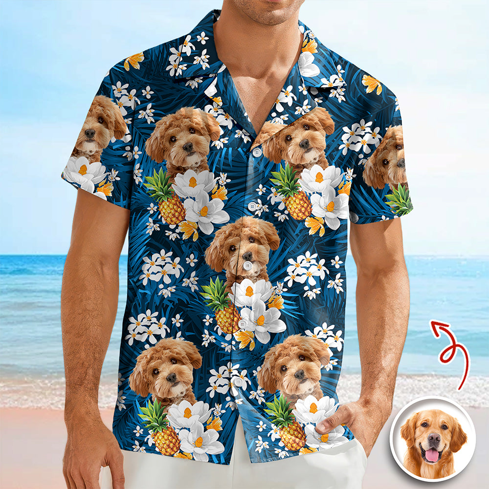 Custom Pet Face Tropical Hawaiian Shirt Pet Lover Summer Gift CH07 911244