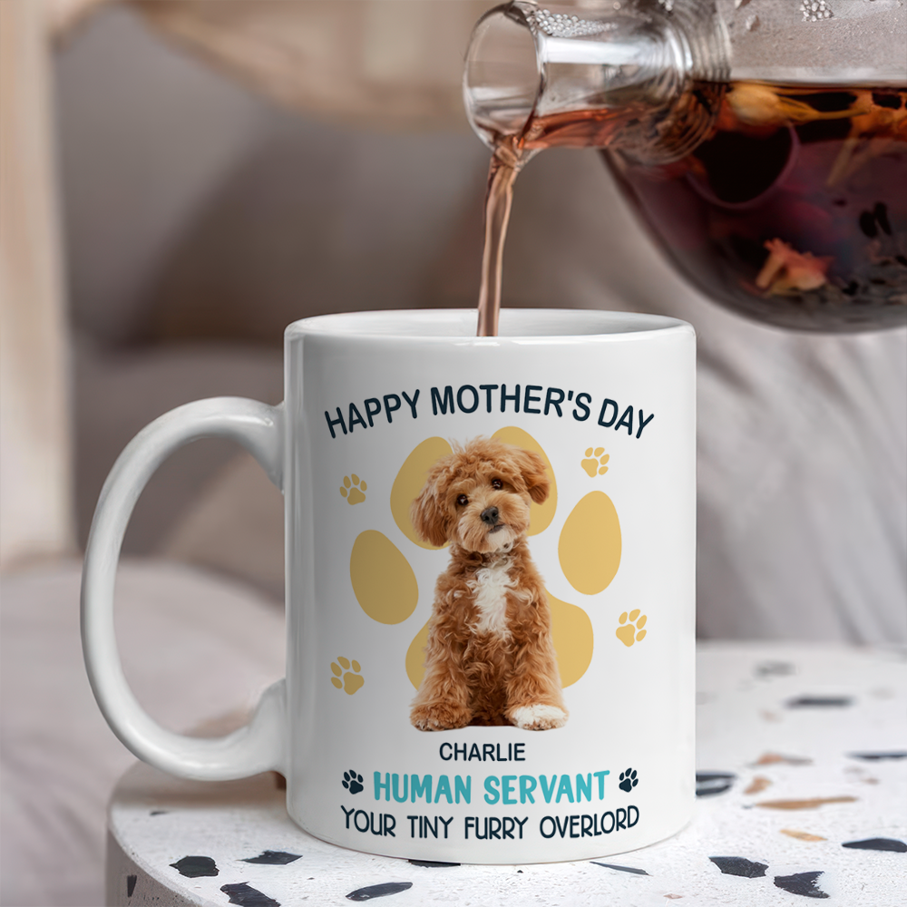 Custom Photo Good Morning Human Servant Personalized White Mug Funny Gift For Dog Cat Lover CH07 895992
