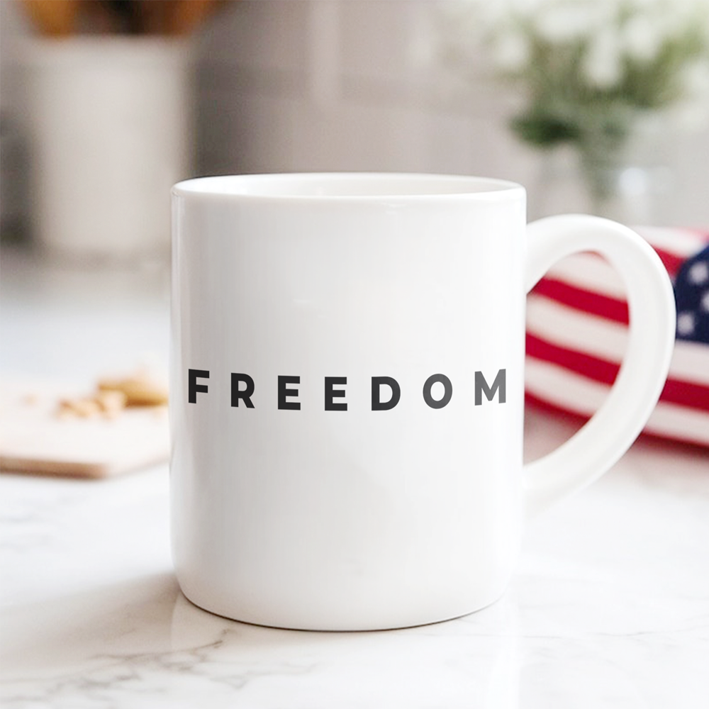 Charlie Kirk Freedom White Mug HA75 64470