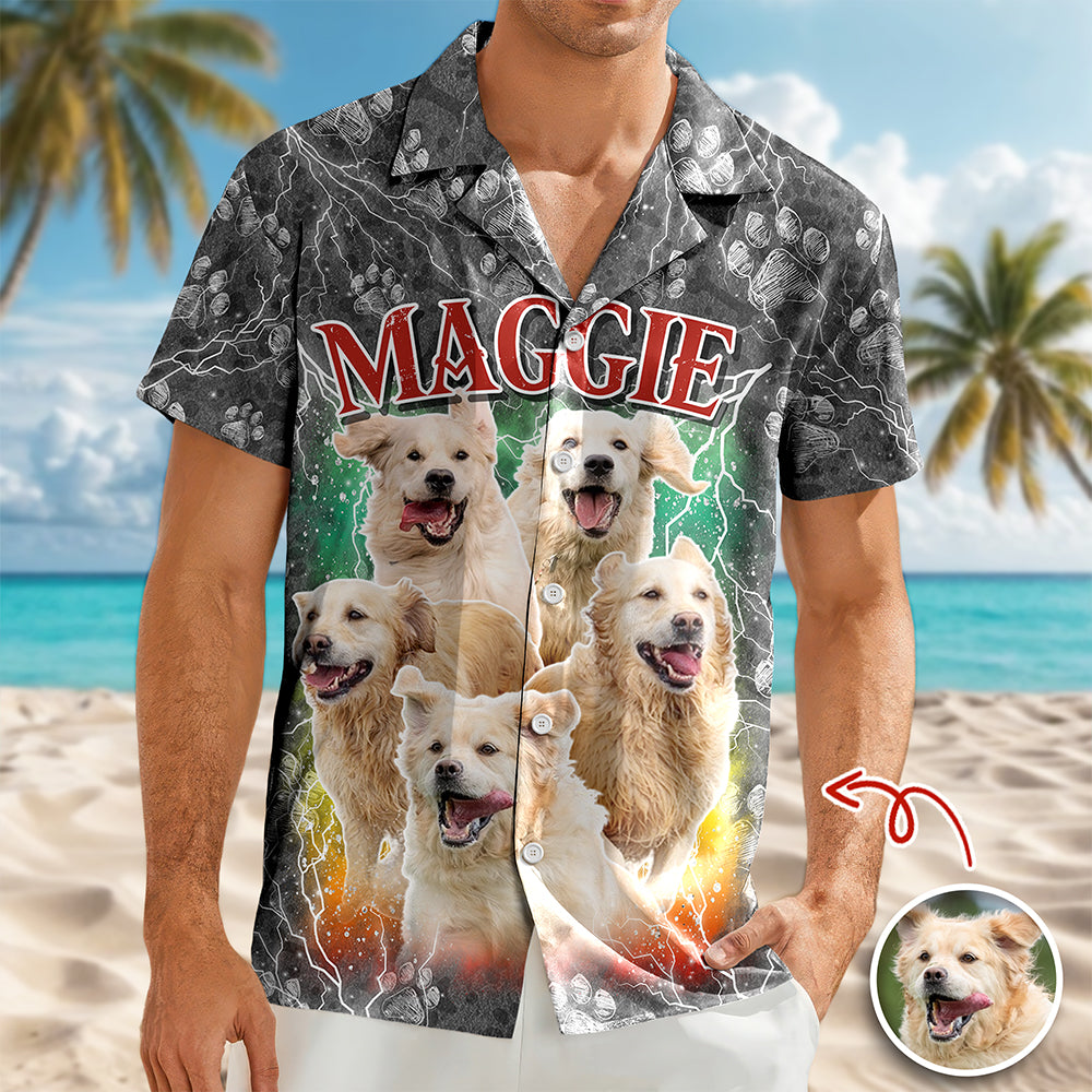 Custom Pet Photo Portrait - Personalized Hawaii Shirt Gift For Pet Owners, Pet Lovers LM32 897367
