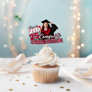 Custom Funny Face Congrats Graduation Party Decoration Cupcake Toppers LM32 893195