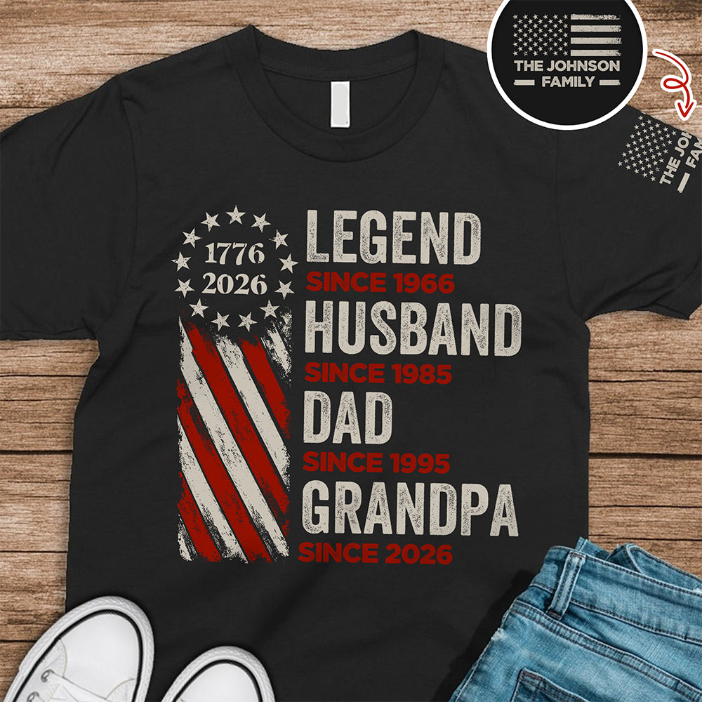 Personalized Legend, Husband, Dad And Grandpa Dark Shirt Gift For Dad, Father's Day HO82 902502