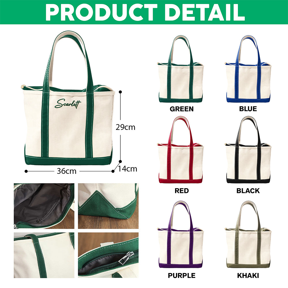 Custom Name Family Embroidered Monogram Beach Bag HO82 894246