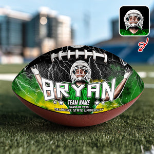 Custom Photo, Text And Color Football Ball Gift For Football Lover CH07 895516