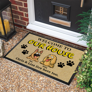 Personalized Welcome to Our House For Dog Lovers Doormats LM32 893387