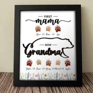 Mama Bear Personalized First Mom Now Grandma Picture Frame Gift For Mom, Grandma CH07 895282