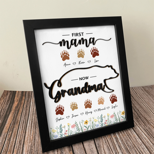 Mama Bear Personalized First Mom Now Grandma Picture Frame Gift For Mom, Grandma CH07 895282