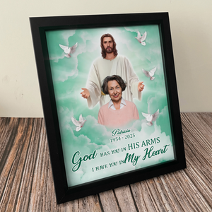 Custom Photo God Took You Home To Be With Him Memorial Picture Frame LM32 893193