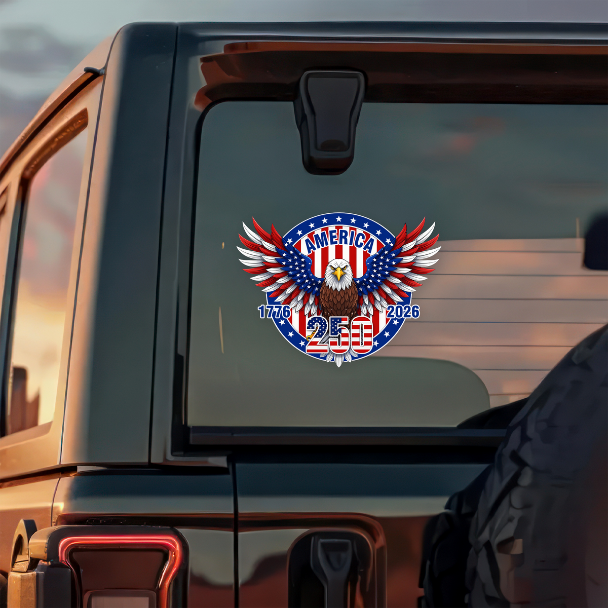 1776-2026 250 Years Birthday America Patriotic Car Window Decal Sticker HA75 920150