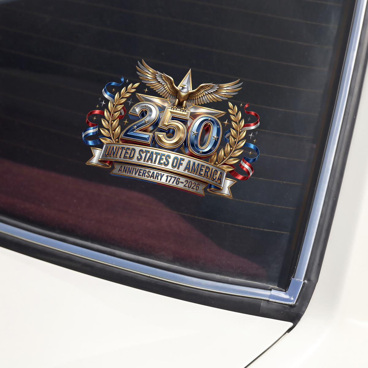 USA 250 Anniversary Eagle 1776-2026 Patriotic Car Window Decal Sticker HA75 898914