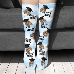 Upload Photo Graduation Socks HN590 891928