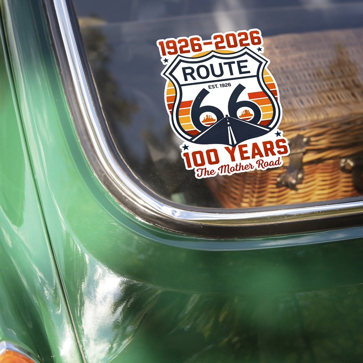 1926-2026 Route US 66 100 Years The Mother Road Car Window Decal Sticker For Car Lover TH10 898441
