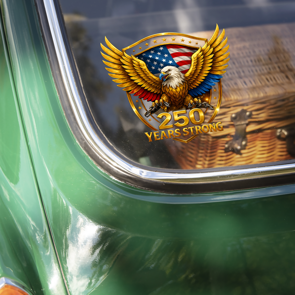 250 Years Strong Golden Eagle Car Window Decal Sticker HO82 901108